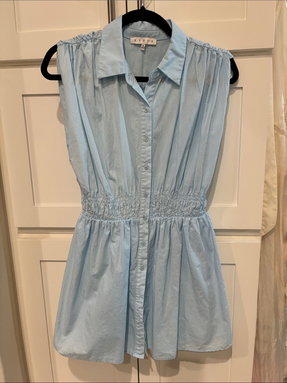 HYFVE Light Blue Collared Shirt Dress